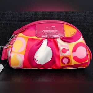 Coach Valentine's Day Scarf Print Cosmetic Bag